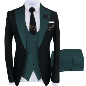 Men's 3 Pieces Set Costume Homme Popular Clothing Luxury Party Stage Mens Suit Groomsmen Regular Fit Tuxedo Jacket+Trousers+Vest