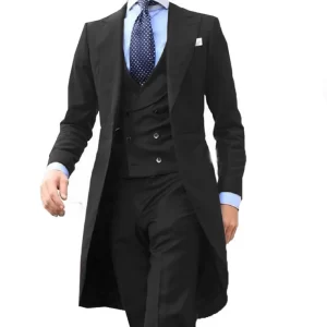 Men's 3 Piece Blazer+Vest+Pants Male Suit Slim Fit Tailcoat Tuxedos Prom Party Wedding Dress Gentleman Suits For Men
